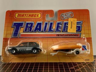 Matchbox Trailers Tp - 120 Vw Golf Gti & Inflatable Boat