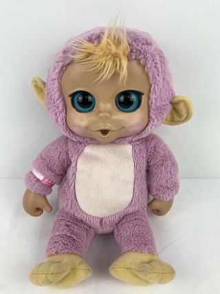 Jakks Pacific Animal Babies Nursery Pink Monkey Sounds Plush 14”tall Plush Cute