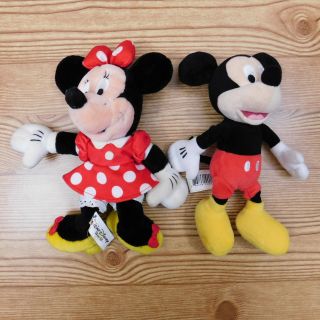 Walt Disney World Mickey Mouse Plush Stuffed Animal Toys 11 " Vtg Minnie Has Tags