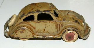 Vintage Hubley Chrysler Airflow Cast Iron Car,  4.  5 " Long