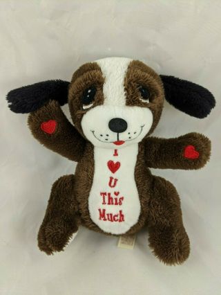 Dan Dee Brown Dog Plush 9 " I Love You This Much Stuffed Animal