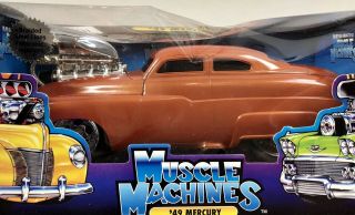 Muscle Machines 1949 Mercury Car Real Braided Steel Line Die Cast 1/18
