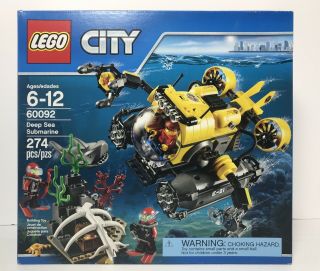 Lego City: Deep Sea Submarine - Set 60092 And - Retired