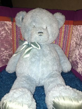 Vguc - 18” Baby Gund Teddy Bear Plush Stuffed Animal Blue My First Teddy Large