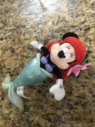 Disney Parks Minnie Mouse Plush Doll Ariel The Little Mermaid Princess
