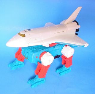 1986 Hasbro Battery Op Transformers G1 Autobot Sky Lynx Red White Blue 4 Modes