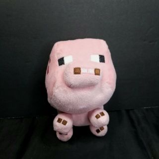 Mojang Pink Minecraft Pig Hog Stuffed Animal Plush 2014 Toy Soft Bean Bag