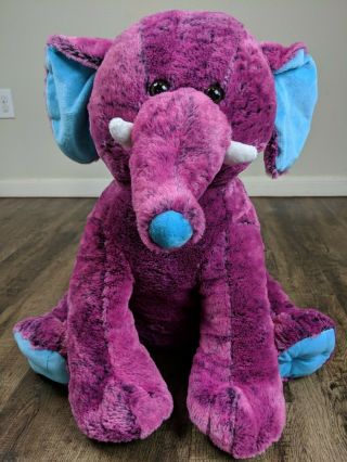Big Dandee Collectors Choice Plush Purple Elephant Stuffed Animal Toy 22 " Nwot
