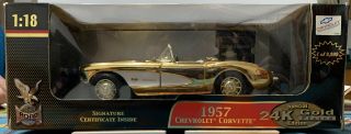 1957 Chevy Corvette 24k Gold Plated Millennium Series Road Signature