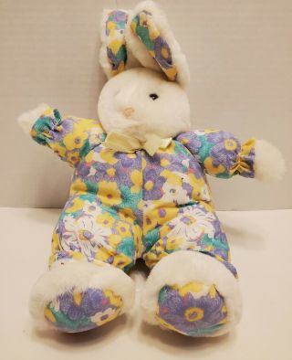 Bunny Rabbit Plush Toy Flowers Spring Easter Stuffed Animal