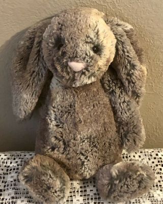 Jellycat Woodland Babe Bunny Rabbit Plush 12 " Stuffed Animal Brown Gray Easter