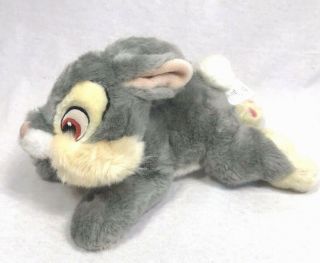 Disney Thumper Rabbit 12” Hoop Retail Stuffed Bunny Lying Down Plush Bambi Deer