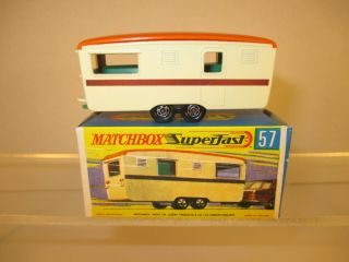 Matchbox Lesney Superfast 57 Trailer Caravan Mib