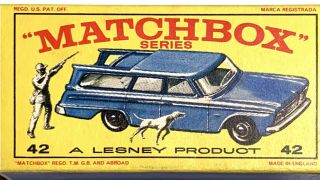 Matchbox Lesney 42 Studebaker Station Wagon Type E 1 Empty Box Only