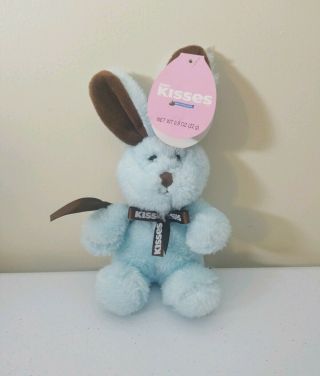 Hersheys Easter Bunny Rabbit 7 " Galerie Chocolate Brown Blue Plush Stuffed Toy