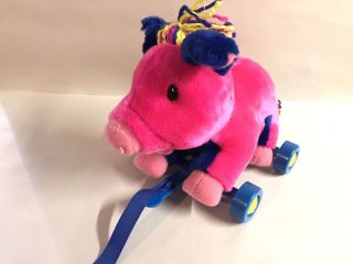 Choo Choo Laroo Pink Peppy The Pig Plush Pull Along Toy