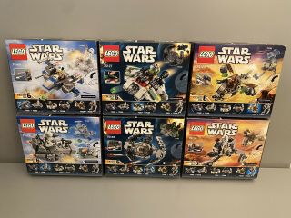 LEGO Star Wars Microfighters Series 3 Complete Set Of 6 - 75125,  26,  27,  28,  29,  30 2
