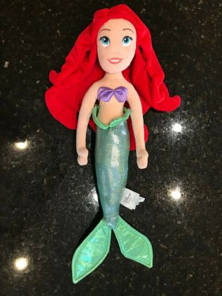 Disney The Little Mermaid Ariel Doll Plush Toy Stuffed Animal Euc Princess 20 "