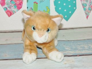 Aurora Kitty Cat Orange Tabby Blue Eyes Striped Stuffed Animal Plush Toy 10 "