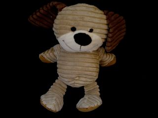 Dan Dee Brown Ribbed Texture Corduroy Puppy Dog Plush Stuffed Animal Baby Toy 13
