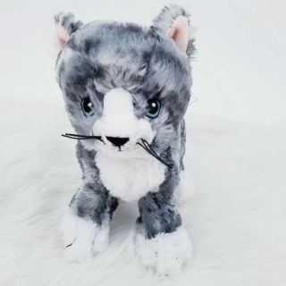 Ikea Kitty Lilleplutt Cat Plush Stuffed Animal Soft Toy Gray White Tabby