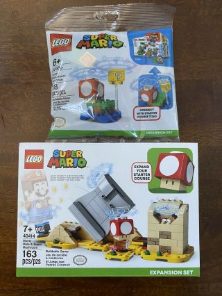 Lego Mario 40414 Monty Mole & Mushroom Expansion,  Bonus 30385 Polybag
