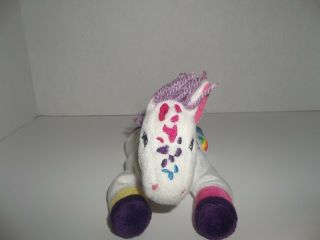 lisa frank white lollipop horse pony with purple mane bean bag plush 2