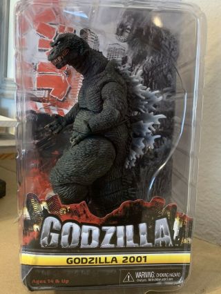 Classic Godzilla 2001 Movie 12 " Inch Head To Tail Deluxe Action Figure Neca 2016