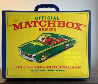 Vintage 1968 Official Matchbox Deluxe Collectors Case Holds 72 Matchbox Models