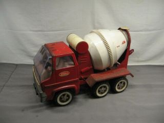 Vintage Tonka Pressed Steel Red Cement Mixer Truck 14 "
