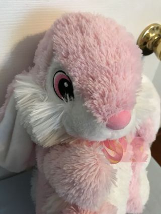 Dan Dee.  Pink & White Bunny.  2019 Embroidered.  14.  5 Inches. 3