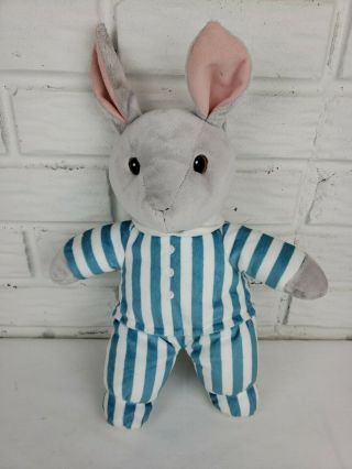 Kohls Cares Plush Goodnight Moon Grey Bunny Rabbit Striped Pajamas Stuffed Toy 2