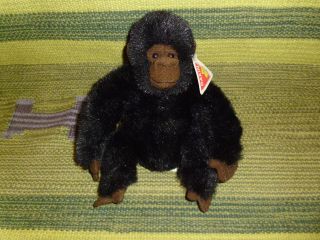 Dakin Plush Black Gorilla Stuffed Animal Soft Toy Small 8 " Ships