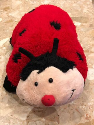 Lady Bug Pillow Pet 18 " Pets Large Soft Pillow Black And Red