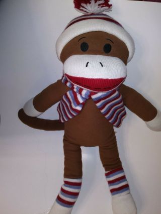Dan Dee Brown Sock Monkey 25 " Plush Stuffed Animal