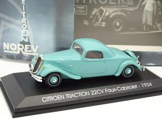 Norev 1/43 - Citroen Traction 22cv Faux Cabriolet 1934 Bleue