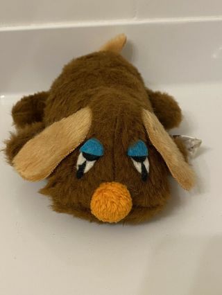Vintage 1975 Russ Berrie 8” Sad Sack Brown Puppy Dog Plush