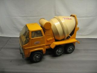 Vintage Tonka Pressed Steel Orange Cement Mixer Truck 14 "