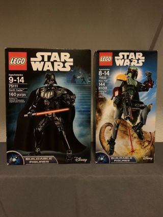 Lego Star Wars Darth Vader & Boba Fett Buildable Figures.  In Bags.