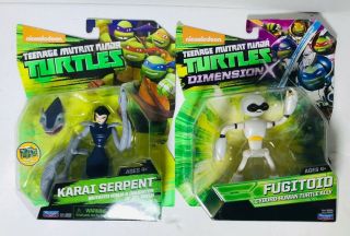 2 Teenage Mutant Ninja Turtles " Kari Serpent & Fugitoid " Tmnt Nickelodeon