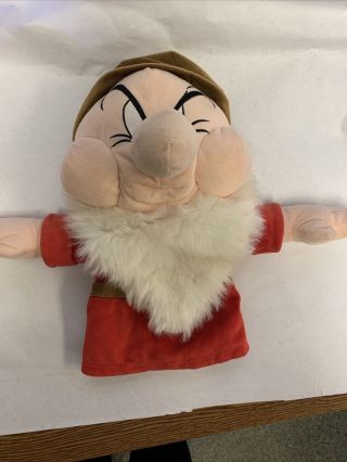 Disney Snow White Grumpy Hand Puppet Plush Disney Parks