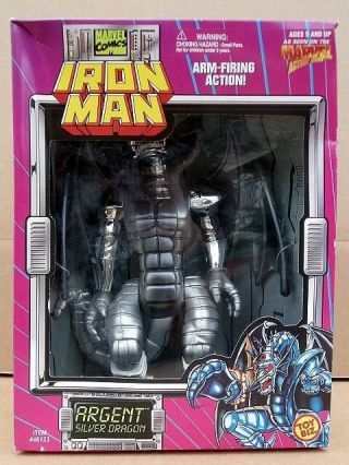 Iron Man 3 Or 2 Series 1995 Argent Silver Dragon Modok Marvel Toy Biz