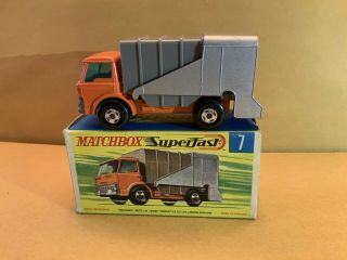 Vintage Matchbox Superfast No.  7 Ford Refuse Truck