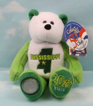 Limited Treasures 50 State Collectible Coin Bears: Mississippi