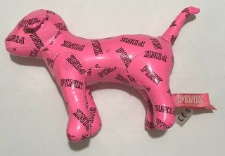 Victorias Secret Dog Plush Pink Mini Logo 7 " Puppy Shiny Stuffed Animal Toy