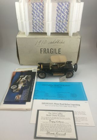 Franklin 1910 Cadillac Model 30 Roadster 1:24 Scale Die - Cast W/ Box,  Papers
