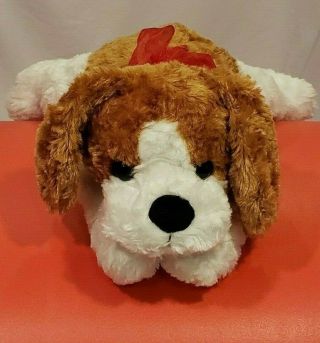 Dan Dee Collectors Choice Floppy Puppy Dog Plush White Brown 16 