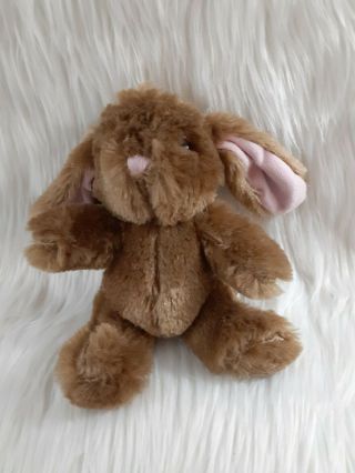 Dan Dee Plush Easter Bunny Rabbit Toy Small Brown Pink Ears Collectors Choice