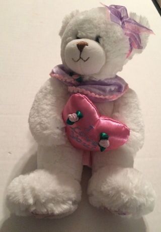 First & Main Bear Dena With Pink Heart