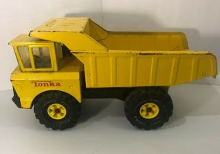 Vintage Tonka Pressed Steel Metal Dump Truck Yellow 54070 Diecast 54010